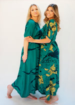 BUTTERFLY SEASCAPE GREEN Silk Dress