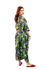 BLOSSOM JUNGLE Silk Cover-Up Dress