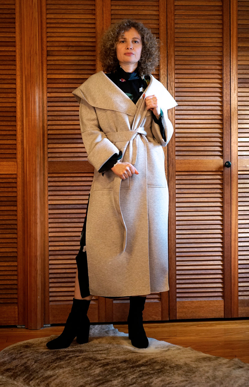 A MELODY COAT IN OATS HEATHER